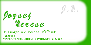 jozsef mercse business card